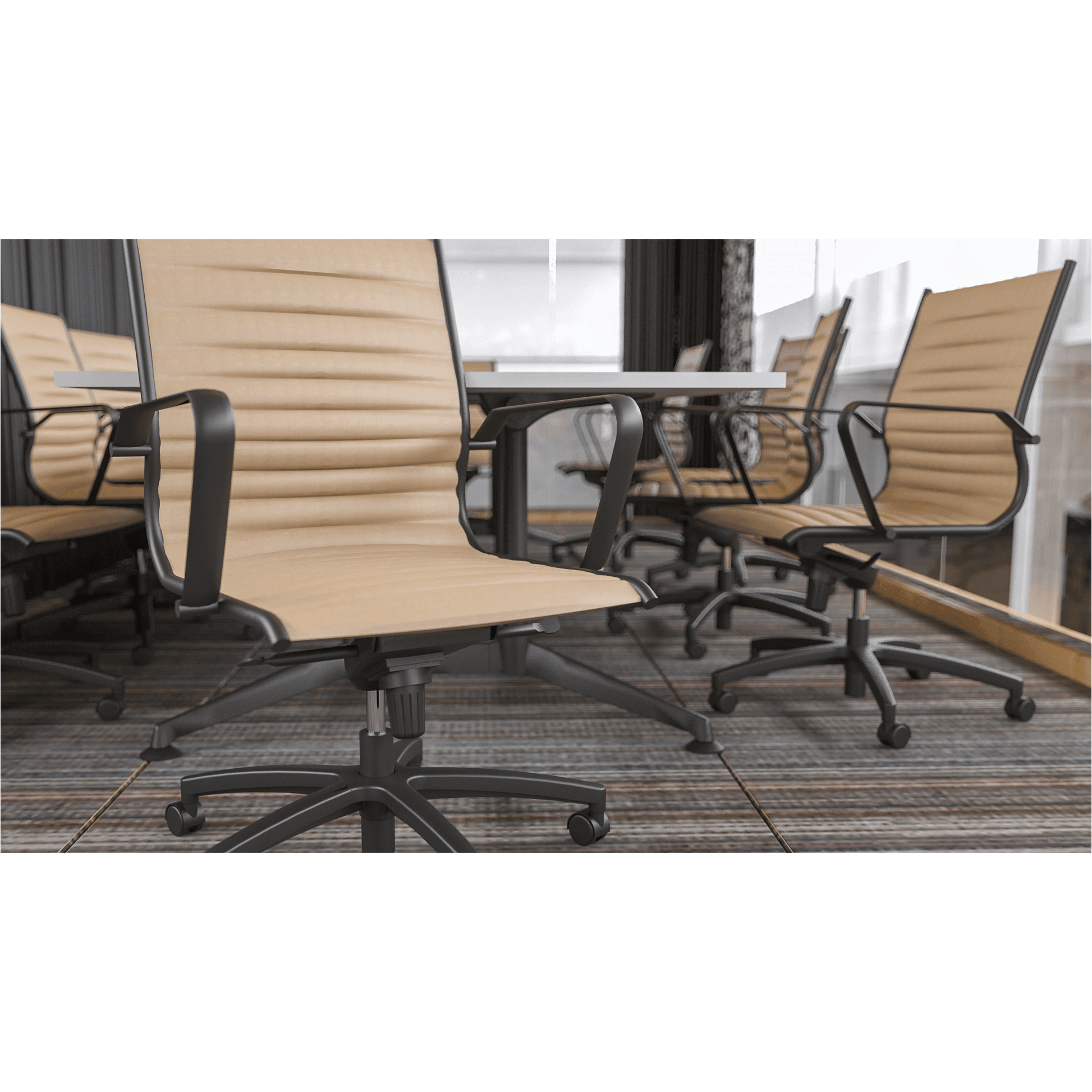 Black Metro Mid Back Executive Chair - Office Furniture Company 