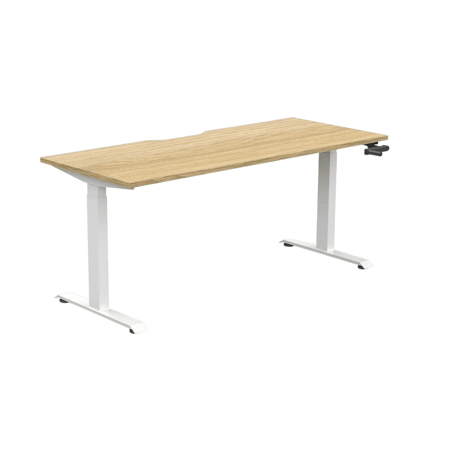 Boost Crank Single Sided Workstation 1200x750 White Top / White Frame With Cable Tray/No Screen