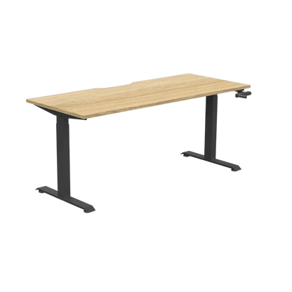 Boost Crank Single Sided Workstation 1200x750 White Top / White Frame With Cable Tray/No Screen