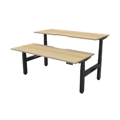 Boost Plus Electric Height Adjustable Back to Back Workstation  - Office Furniture Company