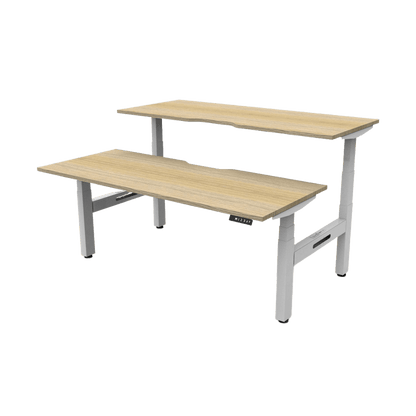 Boost Plus Electric Height Adjustable Back to Back Workstation  - Office Furniture Company