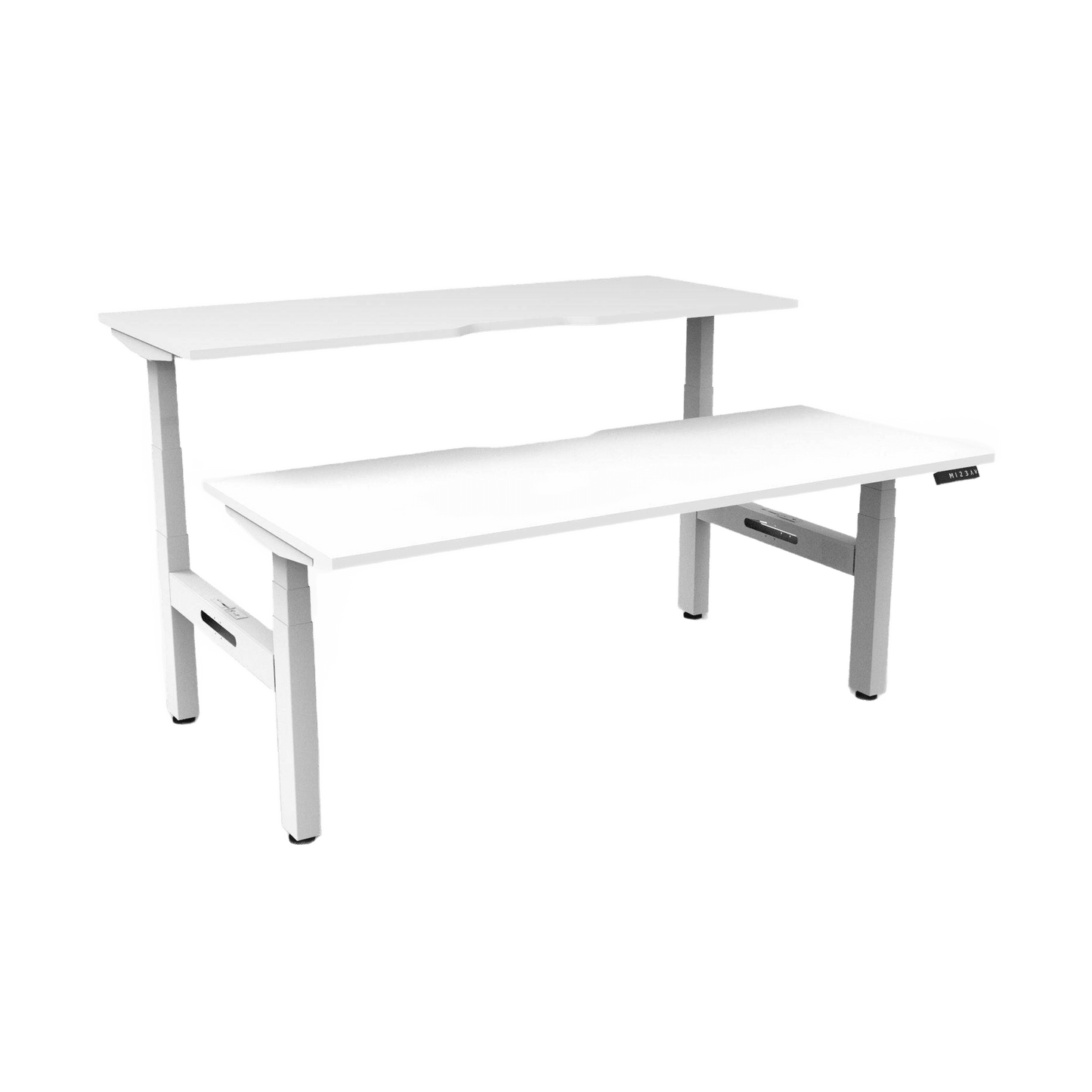 Boost Plus Electric Height Adjustable Back to Back Workstation 1 - Office Furniture Company