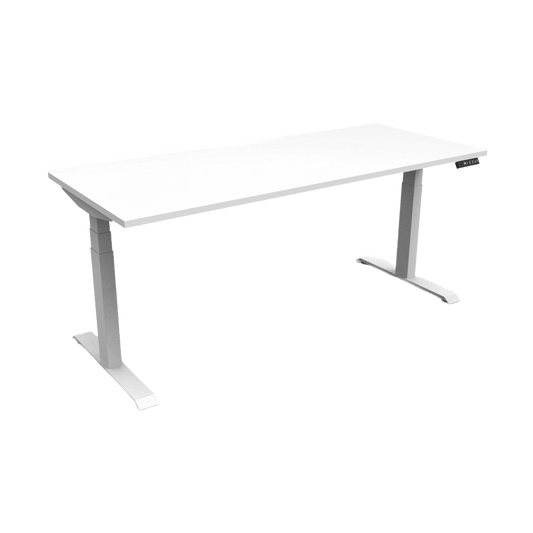 Boost Plus Electric Height Adjustable Desk 1200x750 (S) / White Top / White Frame / No Cable Tray/No Screen