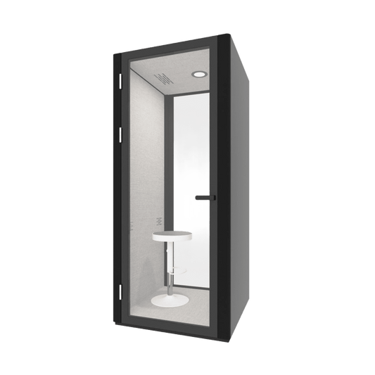 B.Quiet Working Acoustic Pod - Custom Black GP18 BQGrey - Office Furniture Company