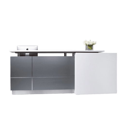 Calvin Reception Counter 2100 / White Feature Panel RHS