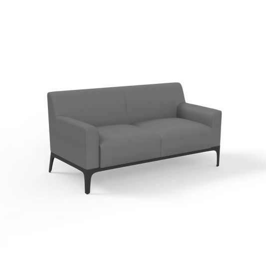 Cedar 2 Seater Sofa Lounge Brown (Tan PU) - Office Furniture Company