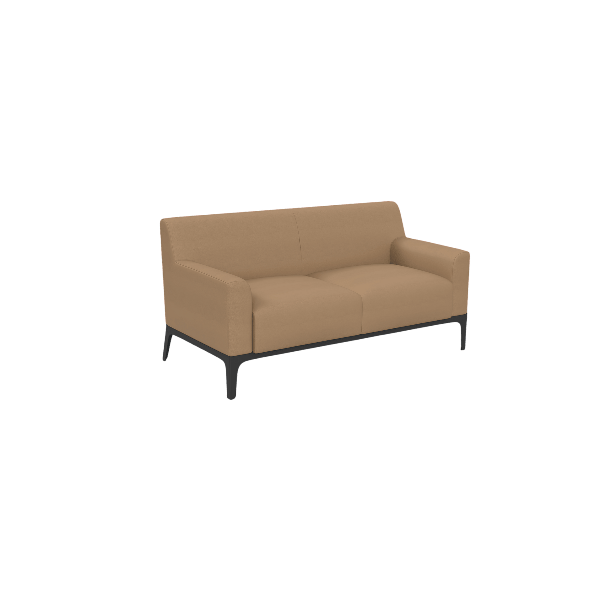 Cedar 2 Seater Sofa Lounge Brown (Tan PU)