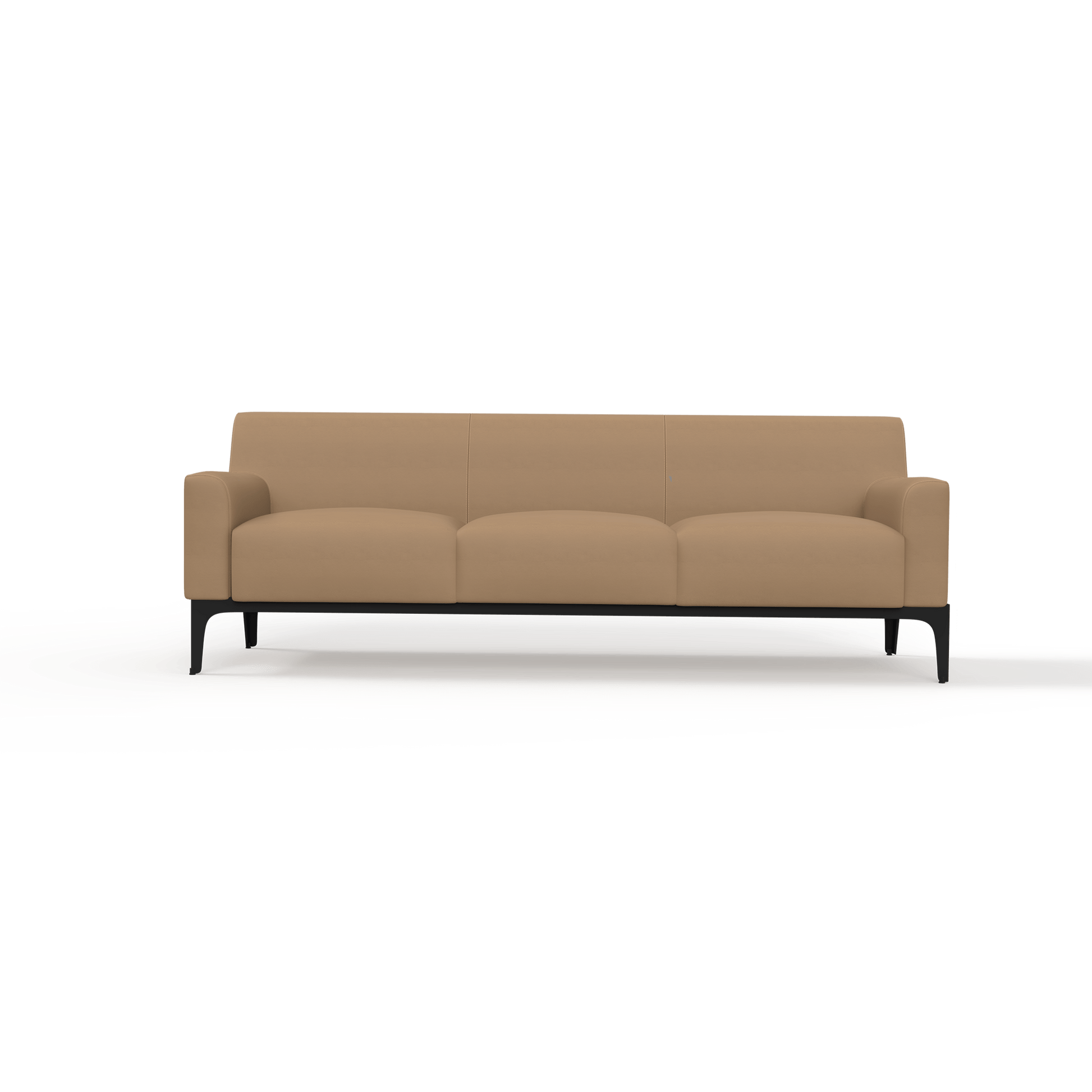 Cedar 3 Seater Sofa Lounge Brown (Tan PU)