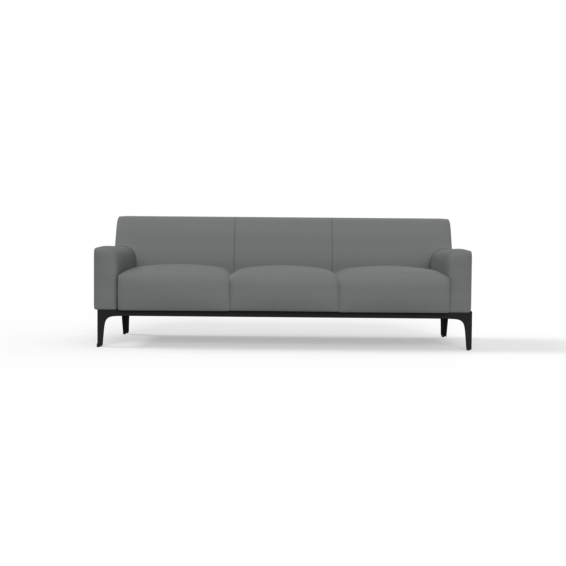 Cedar 3 Seater Sofa Lounge Grey (Charcoal PU)