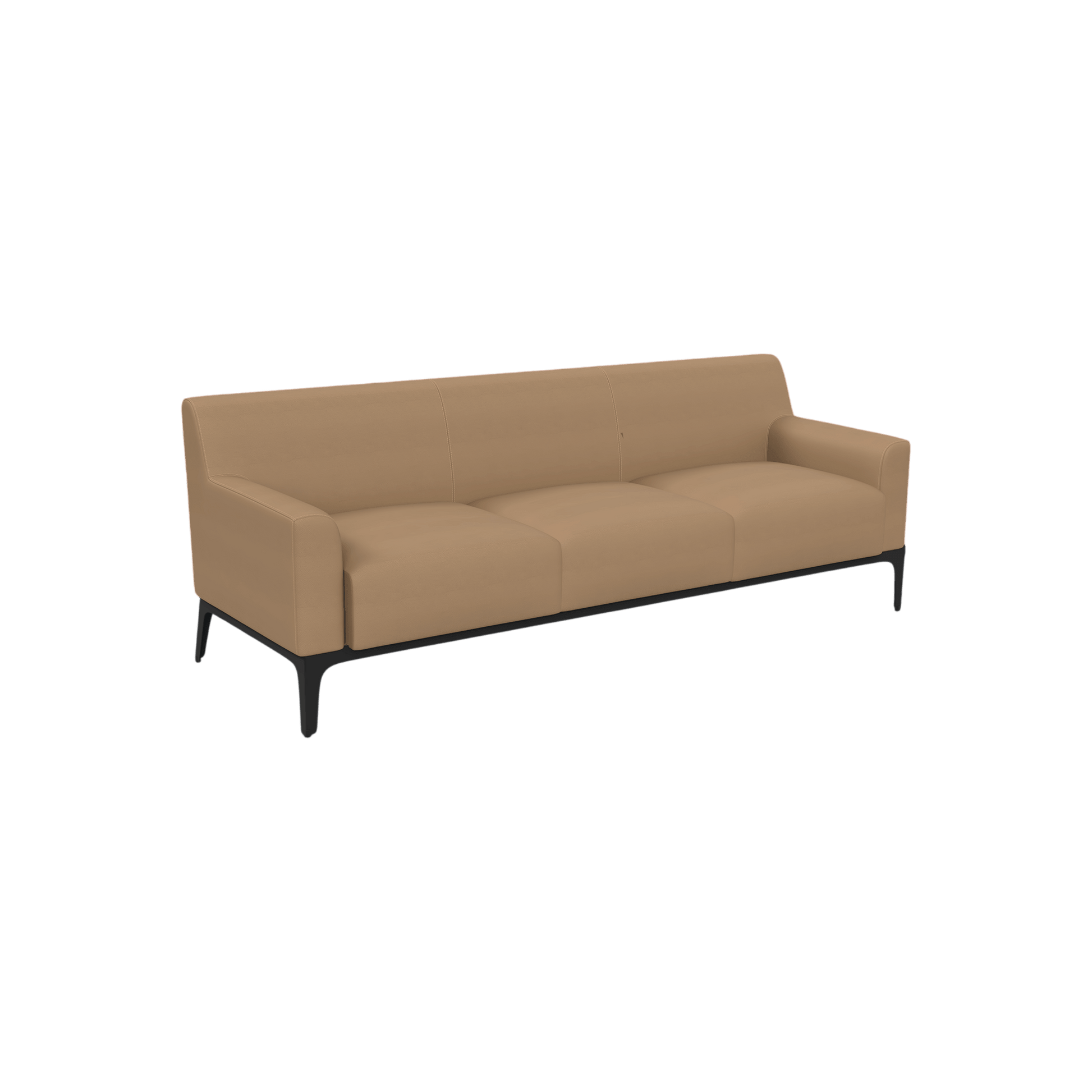 Cedar 3 Seater Sofa Lounge Brown (Tan PU)