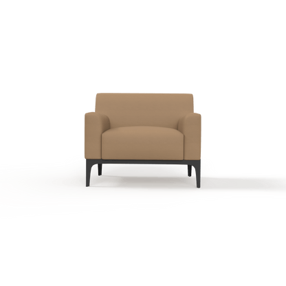 Cedar Single Arm Chair Brown (Tan PU)