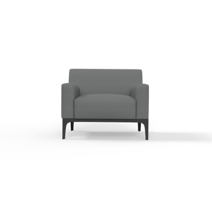 Cedar Single Arm Chair Grey (Charcoal PU)