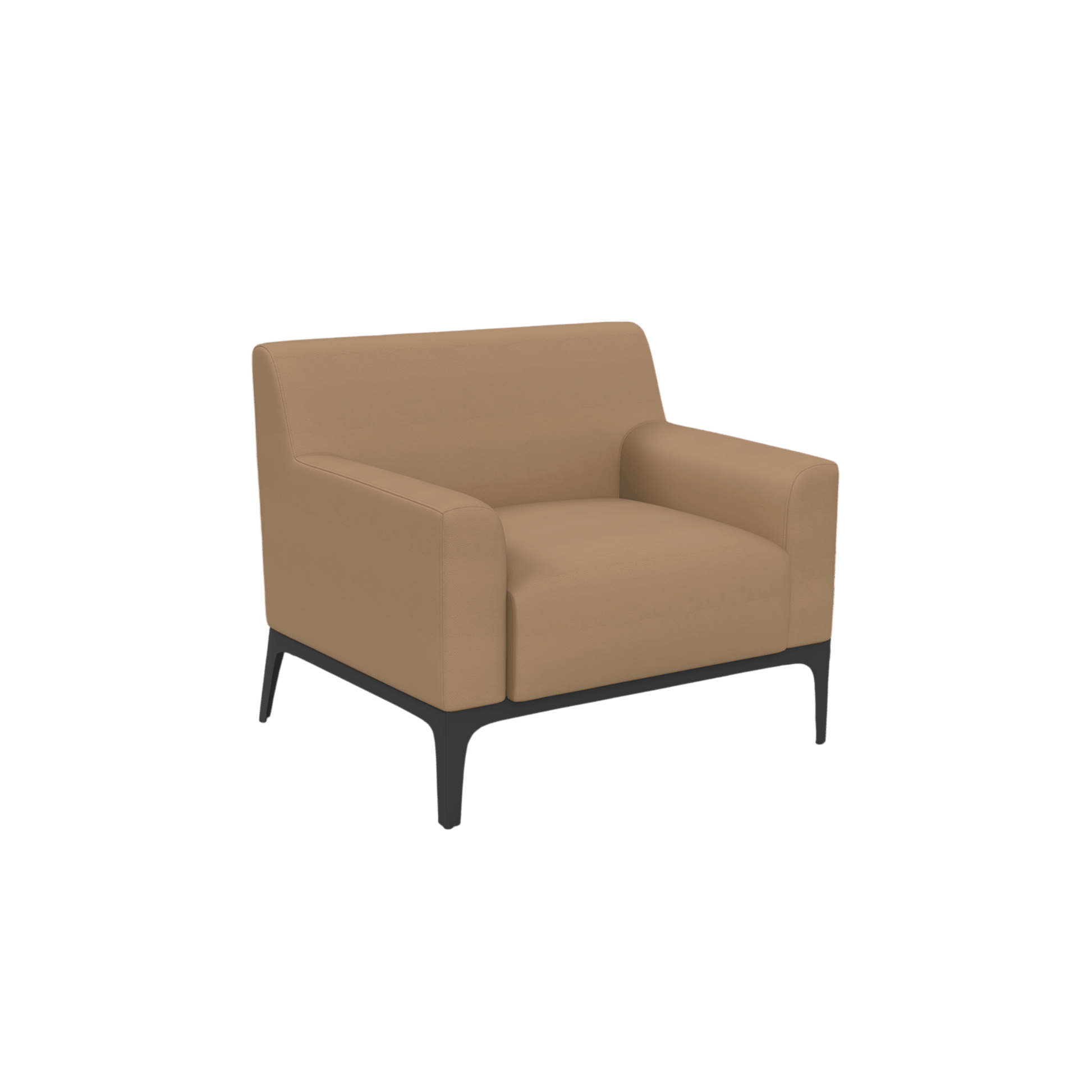 Cedar Single Arm Chair Brown (Tan PU)