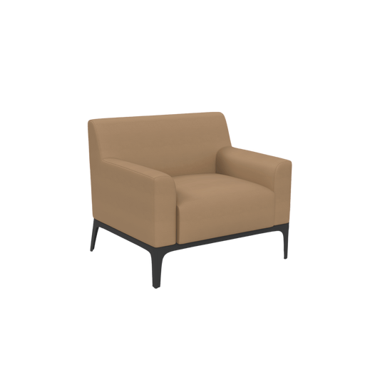 Cedar Single Arm Chair Brown (Tan PU)