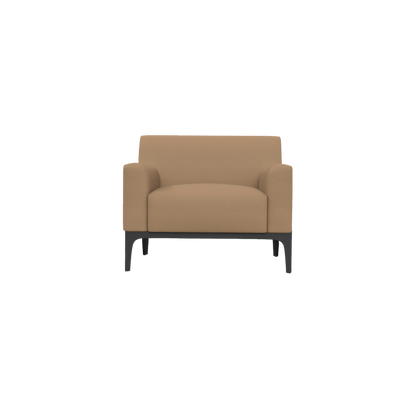 Cedar Single Arm Chair Brown (Tan PU)
