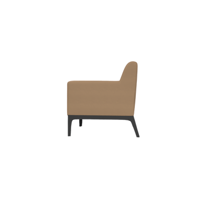 Cedar Single Arm Chair Brown (Tan PU)