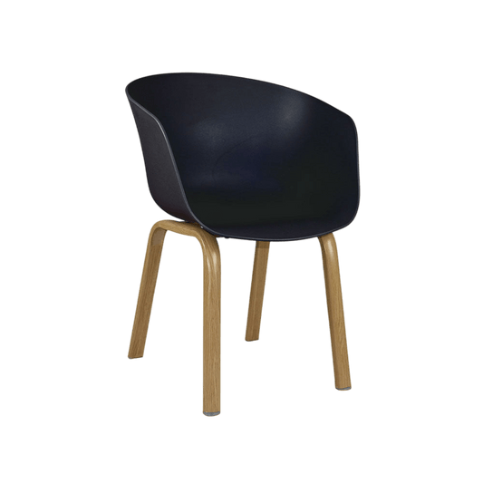 Chillax Black Plastic Tub Chair