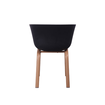 Chillax Black Plastic Tub Chair