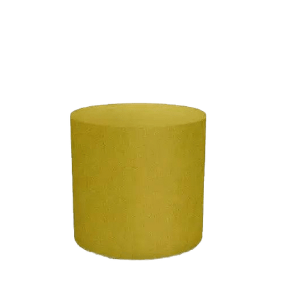 Cyl Ottoman Black Fabric (Fusion)