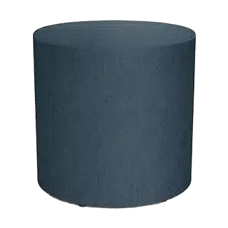 Cyl Ottoman Black Fabric (Fusion)