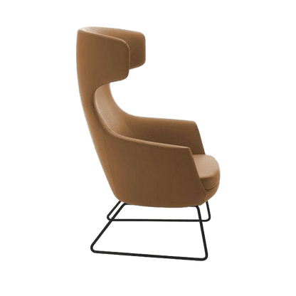 Delphi Hush Armchair Sled - Base - Black - Office Furniture Company
