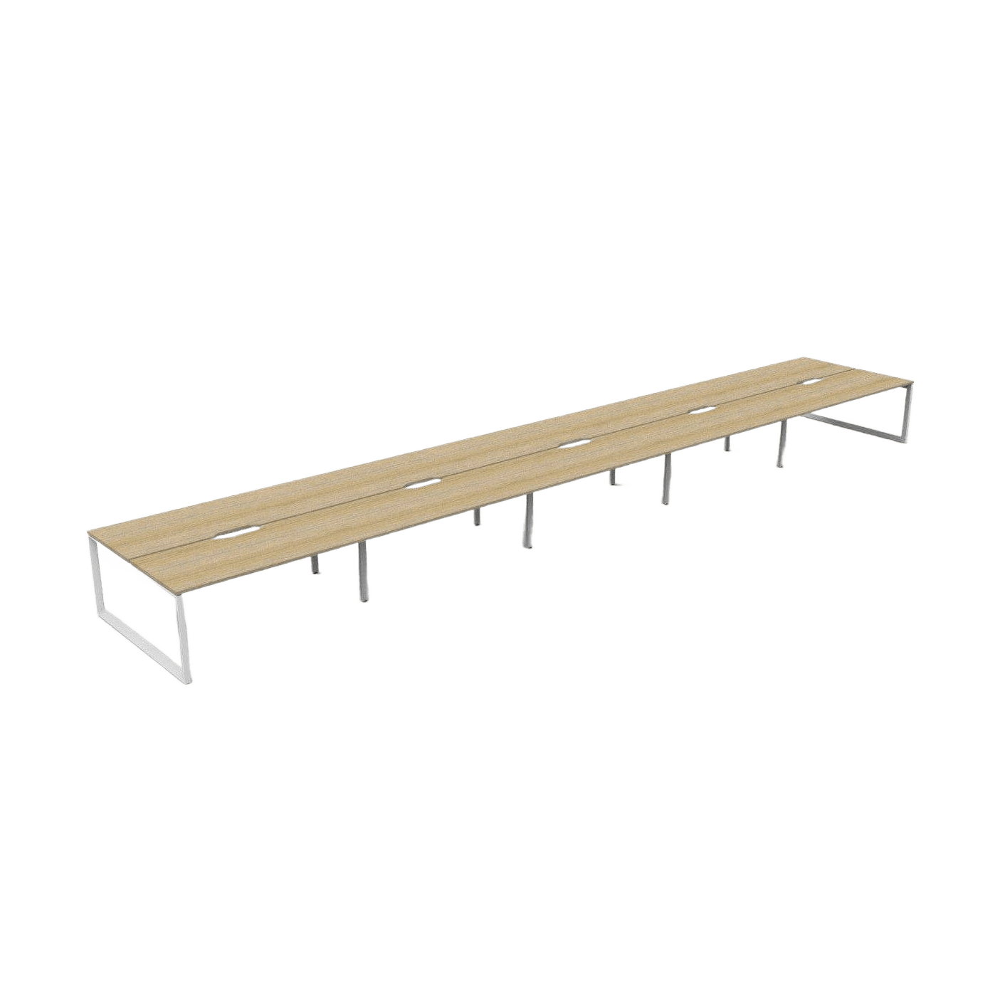 Deluxe Loop Leg Double Sided 10 Person Workstations - 2