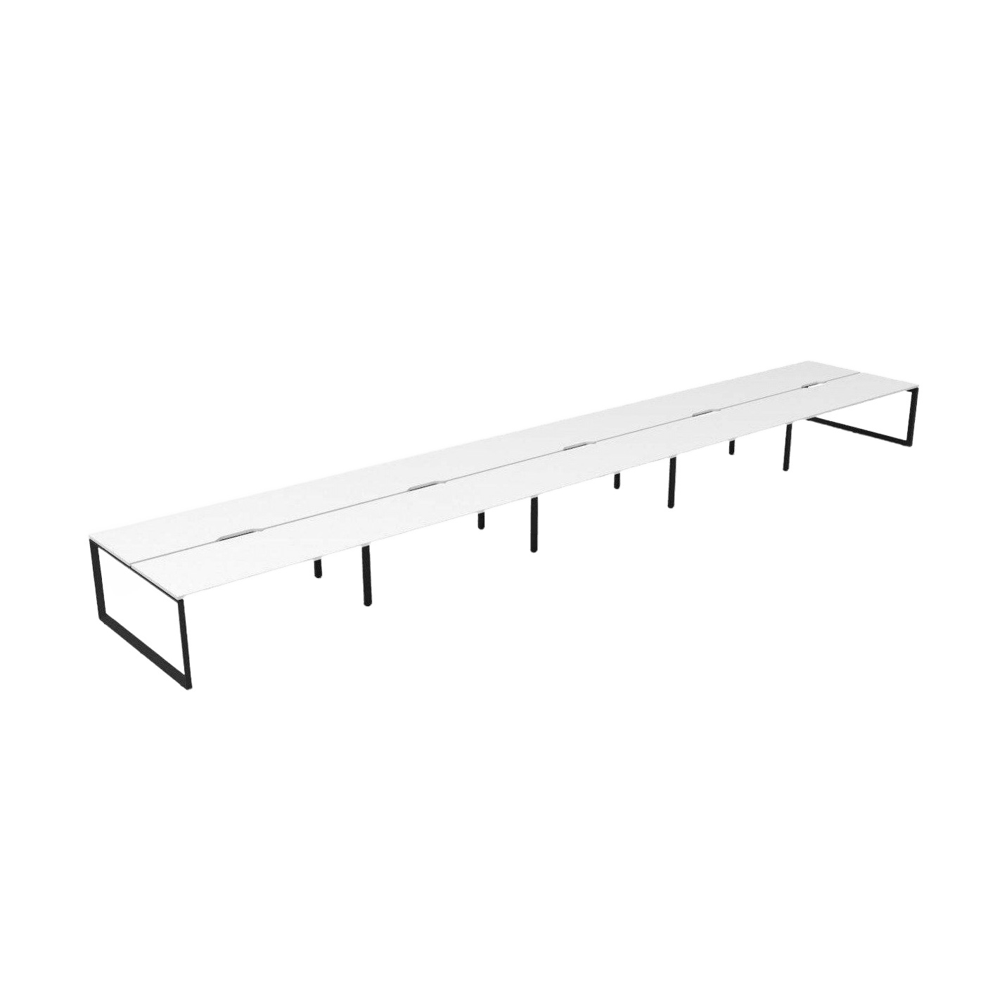 Deluxe Loop Leg Double Sided 10 Person Workstations - 3