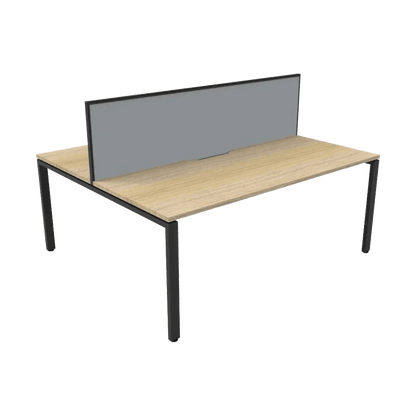 Deluxe Profile Leg Double Sided 2 Person Office Workstations with Screens - 4