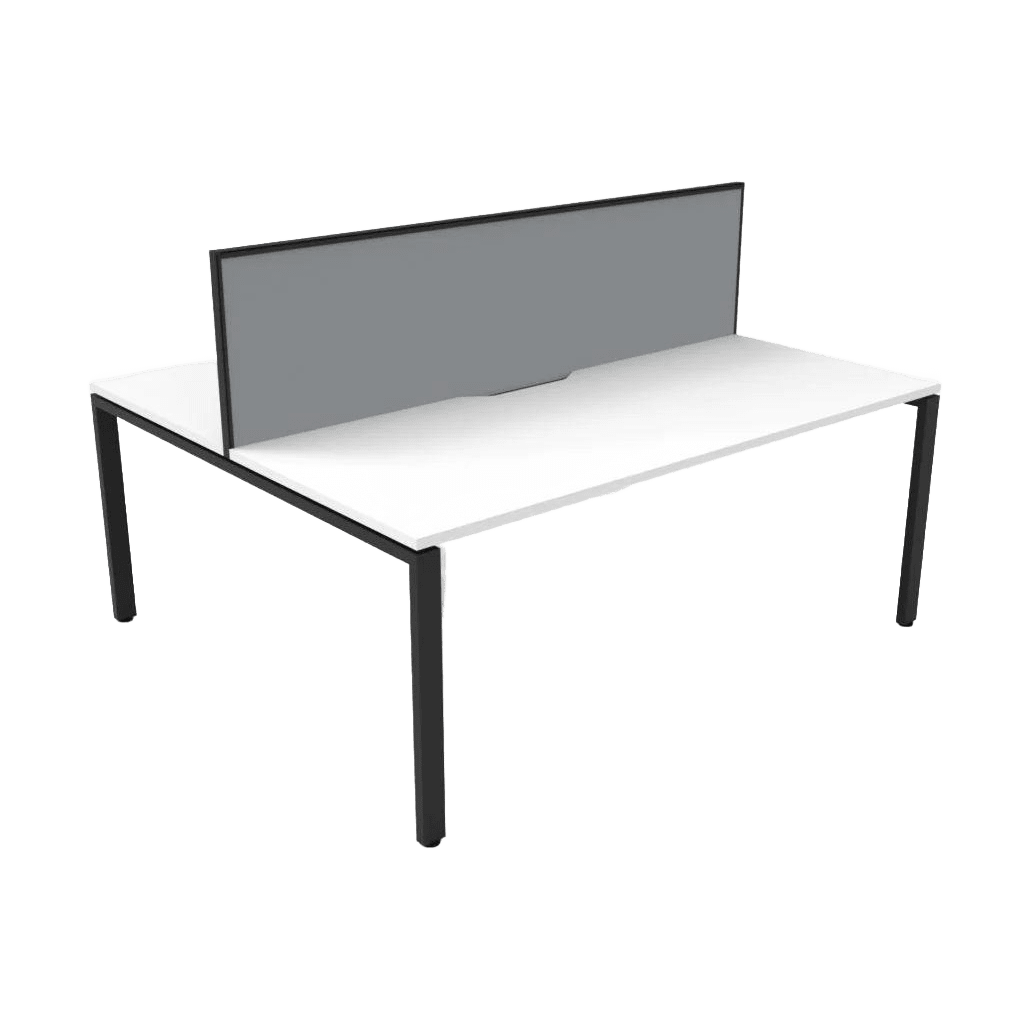 Deluxe Profile Leg Double Sided 2 Person Office Workstations with Screens - 3