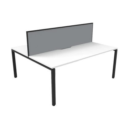 Deluxe Profile Leg Double Sided 2 Person Office Workstations with Screens - 3