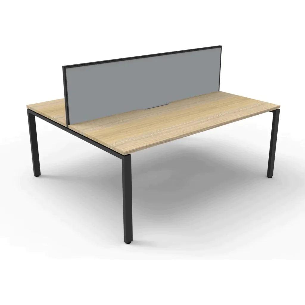 Deluxe Profile Leg Double Sided 2 Person Office Workstations with Screens - Office Furniture Company 