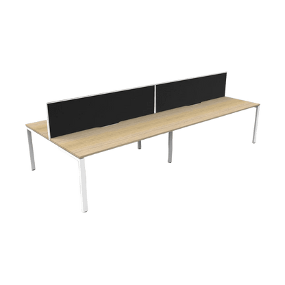 Deluxe Profile Leg Double Sided 4 Person Office Workstations with Screens - 3