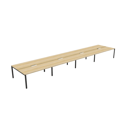 Deluxe Profile Leg Double Sided 8 Person Office Workstations 1 - Office Furniture Company