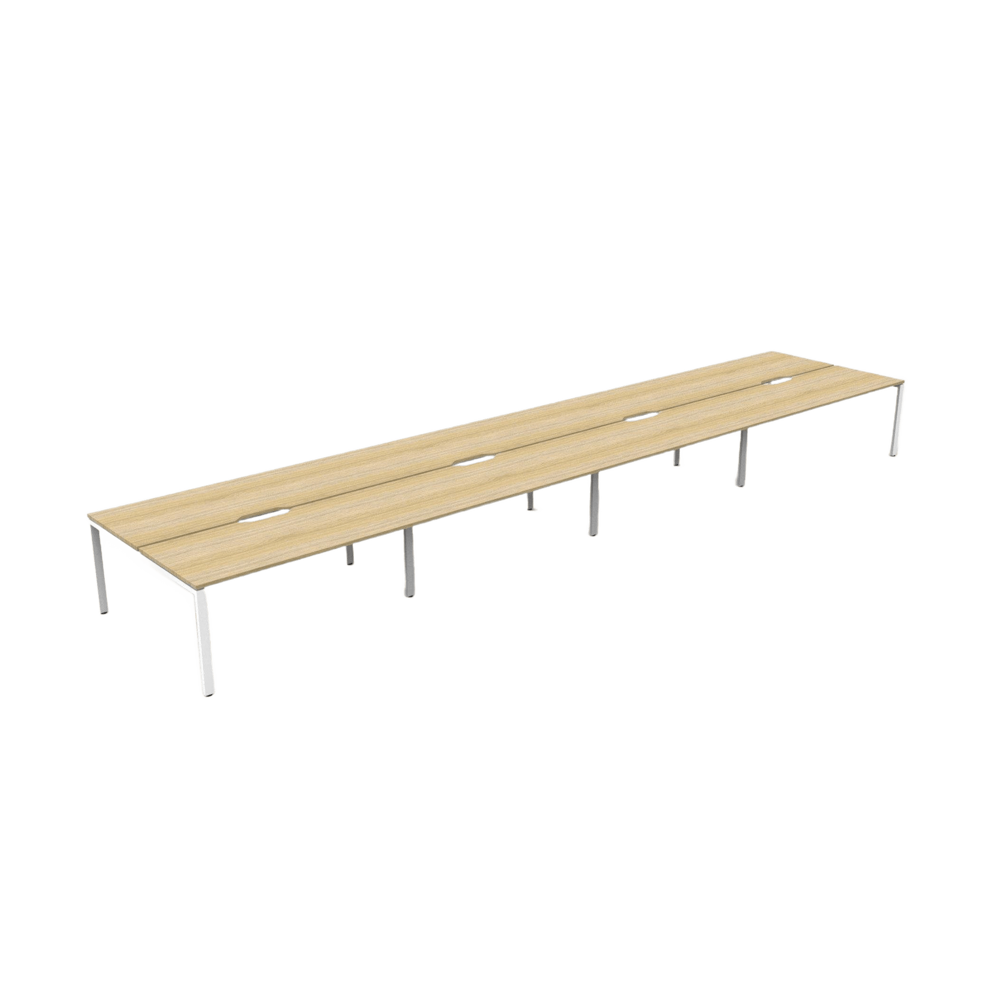 Deluxe Profile Leg Double Sided 8 Person Office Workstations 3 - Office Furniture Company