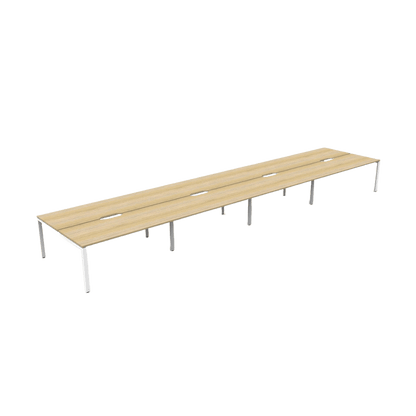 Deluxe Profile Leg Double Sided 8 Person Office Workstations 3 - Office Furniture Company