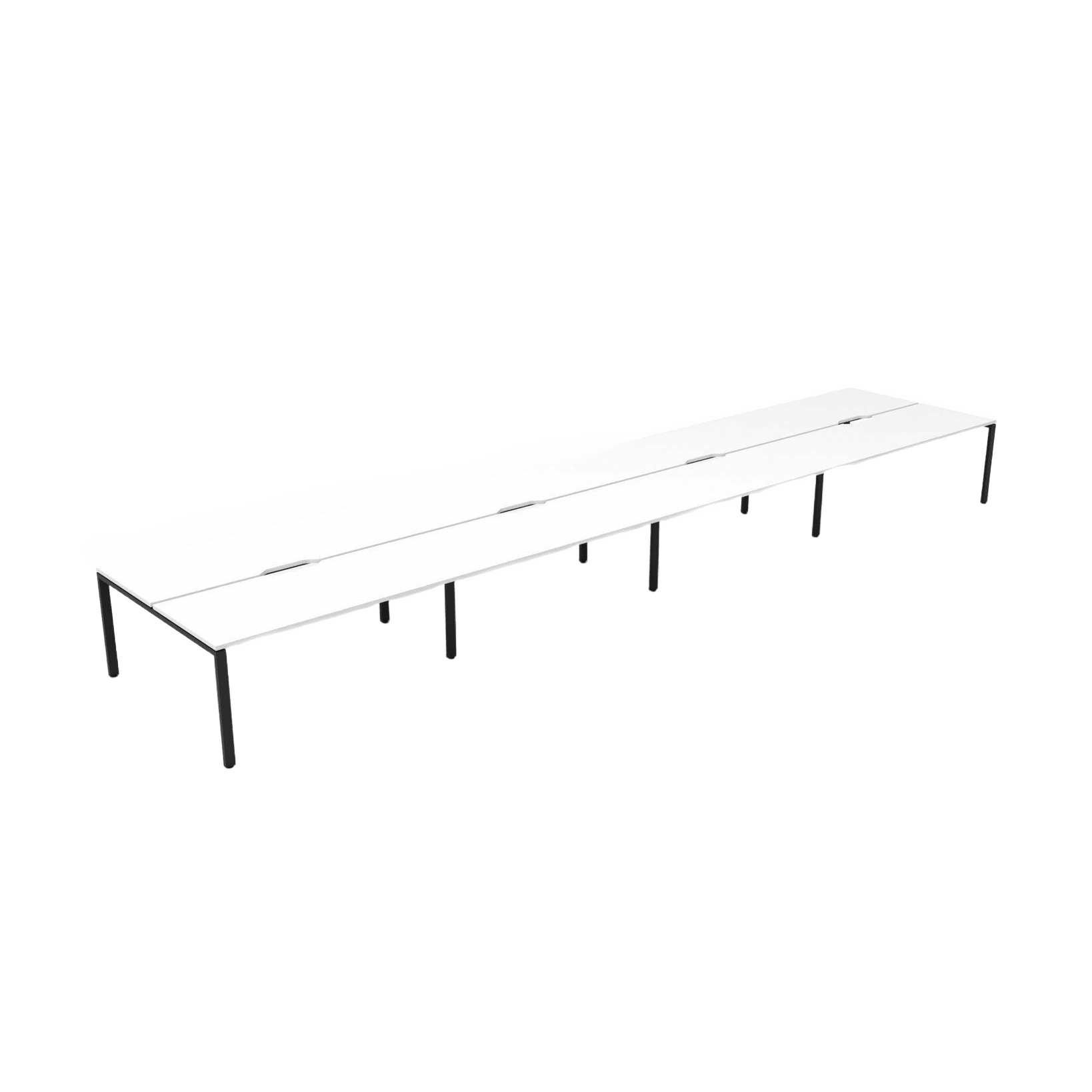 Deluxe Profile Leg Double Sided 8 Person Office Workstations 4 - Office Furniture Company