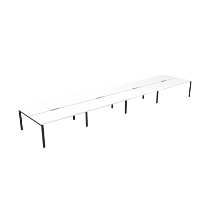 Deluxe Profile Leg Double Sided 8 Person Office Workstations 4 - Office Furniture Company