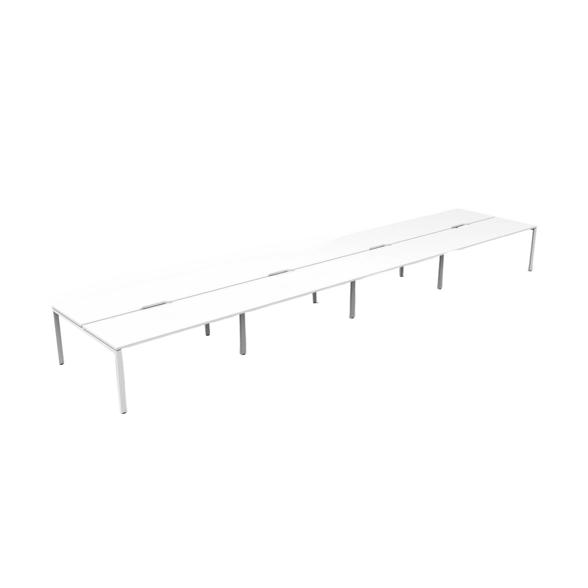 Deluxe Profile Leg Double Sided 8 Person Office Workstations 2 - Office Furniture Company