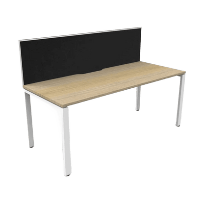 Deluxe Profile Leg Single Desk With Screen - 2