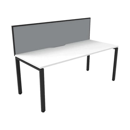 Deluxe Profile Leg Single Desk With Screen - 3
