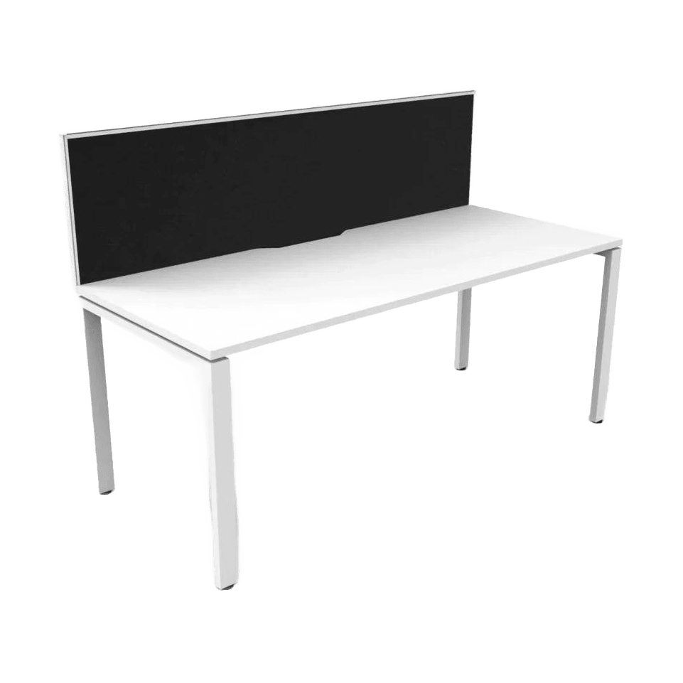 Deluxe Profile Leg Single Desk With Screen - 4