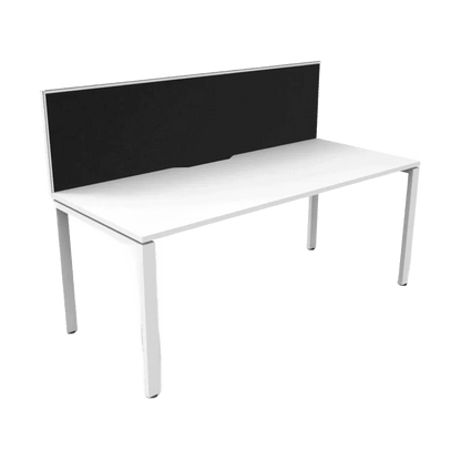 Deluxe Profile Leg Single Desk With Screen - 4
