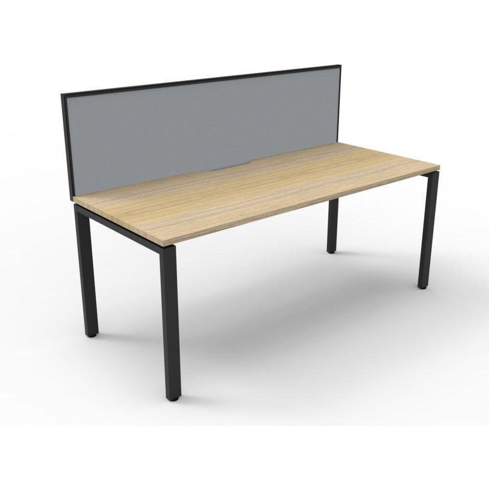 Deluxe Profile Leg Single Desk With Screen - Office Furniture Company 