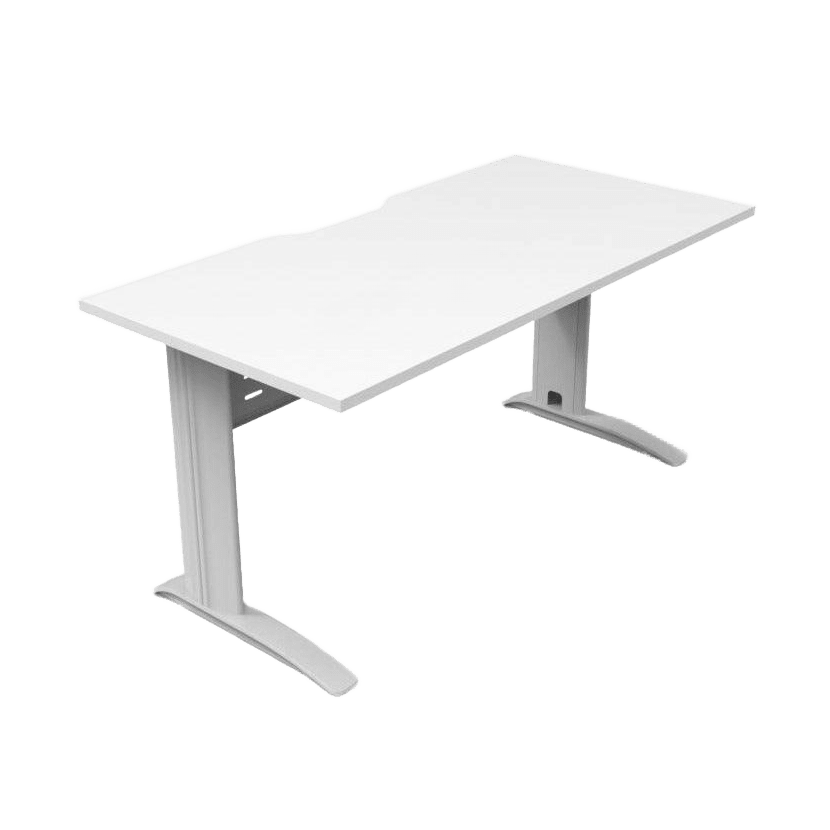 Deluxe Rapid Span Desk 1200 X 750 White White Powdercoat - Office Furniture Company