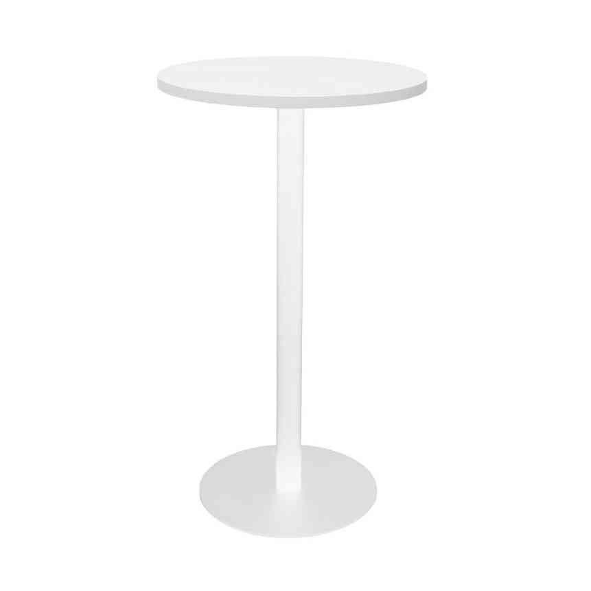 Disc Base Dry Bar Table White White Powdercoat