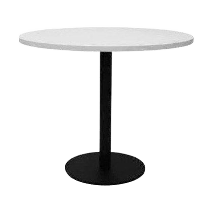 Disc Base Round Table 900 Round White Black Powdercoat
