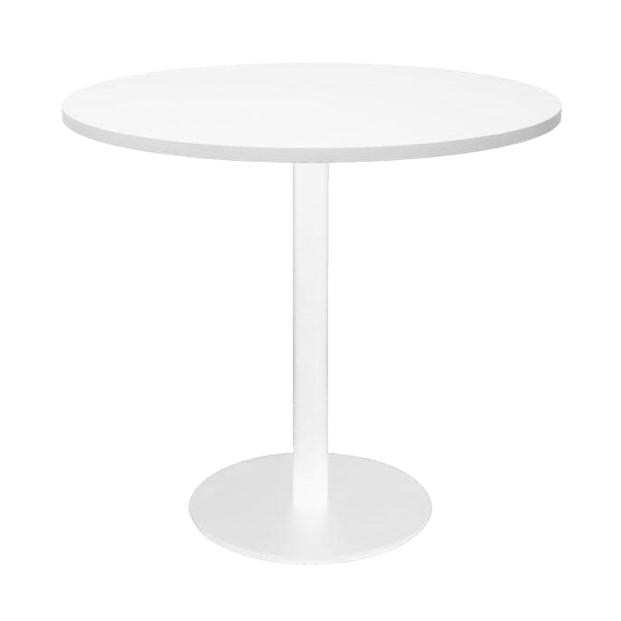 Disc Base Round Table 900 Round White White Powdercoat