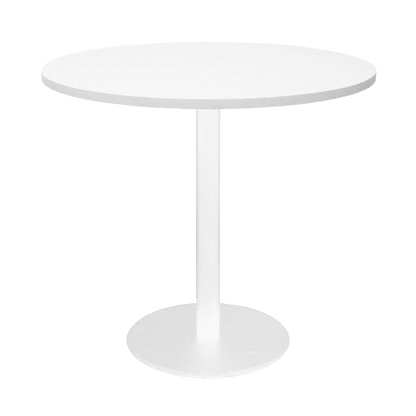 Disc Base Round Table 900 Round White White Powdercoat