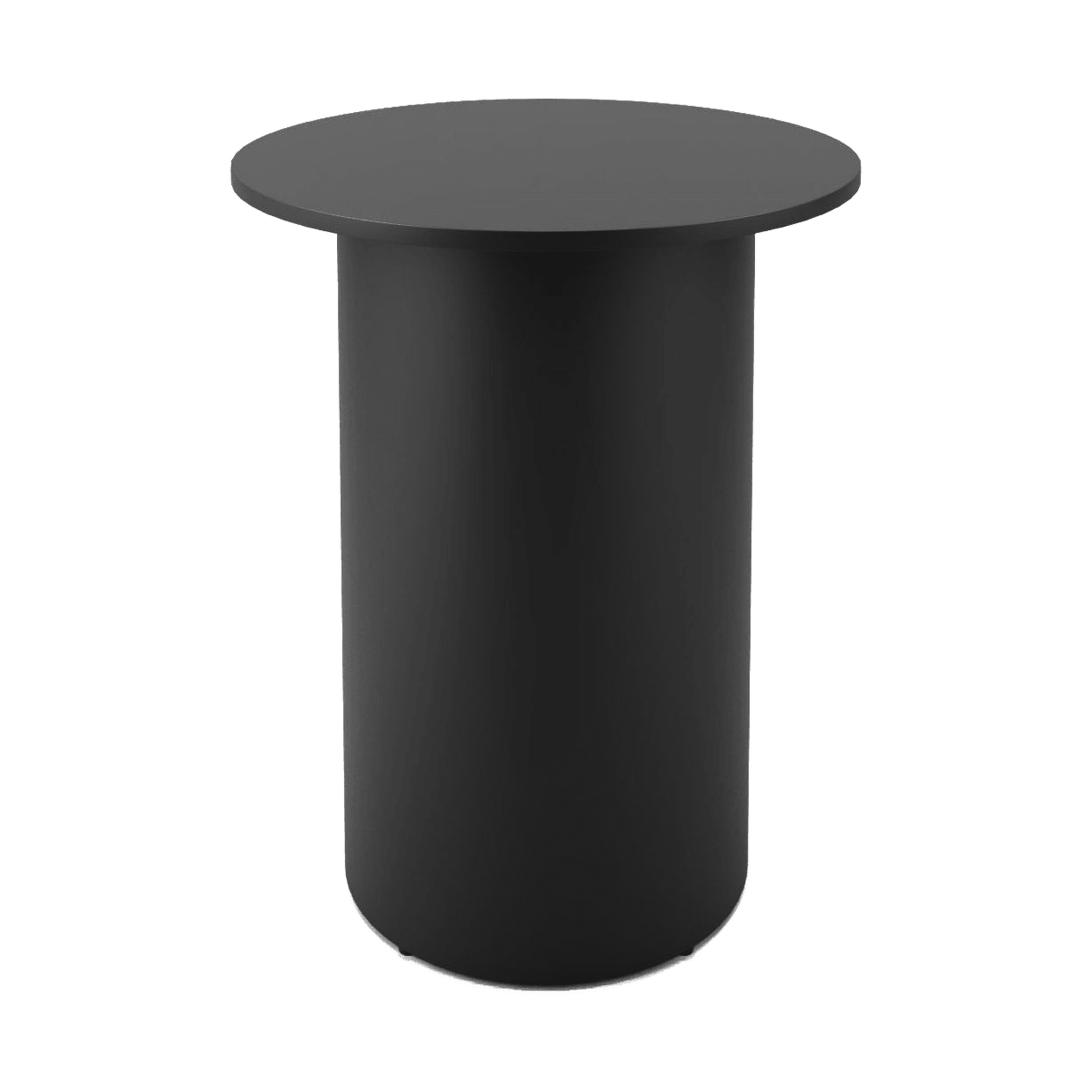 Drum Base High Bar Table 900 Round / Black / Black Powdercoat
