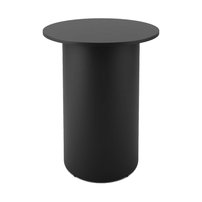 Drum Base High Bar Table 900 Round / Black / Black Powdercoat